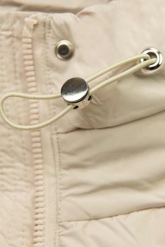 Ecru zimní bunda s páskem
