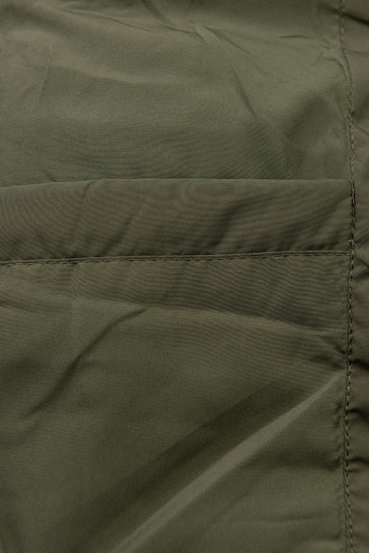 Khaki zimní bunda s páskem