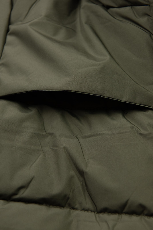 Khaki zimní bunda s páskem