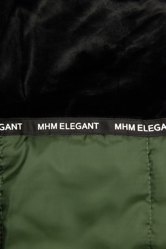 Army zelená parka s odepínatelnou umělou kožešinou