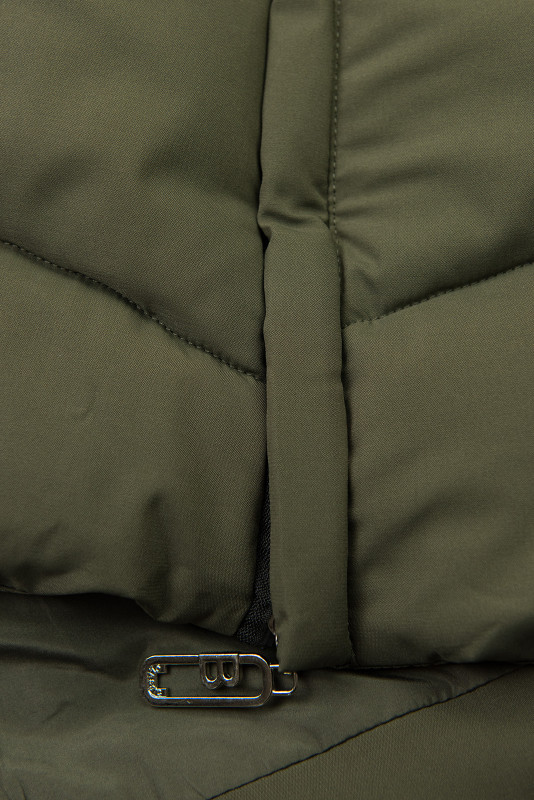 Khaki zimní bunda s kapucí SNOW