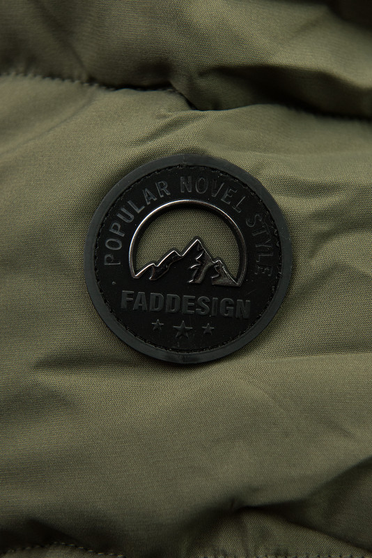 Khaki zimní bunda s kapucí SNOW