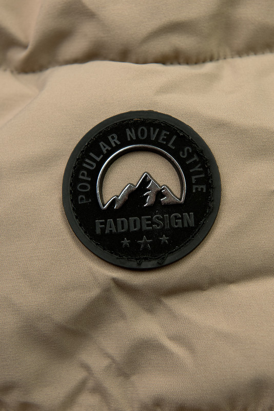 Světle hnědá zimní bunda s kapucí SNOW