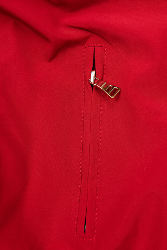 Červená/krémová zimní parka s odnímatelnou podšívkou