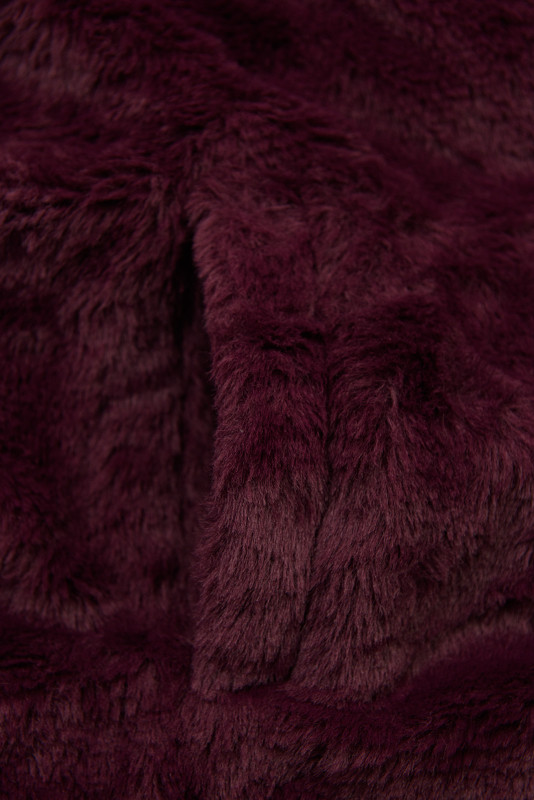 Vínově červená oboustranná zimní bunda