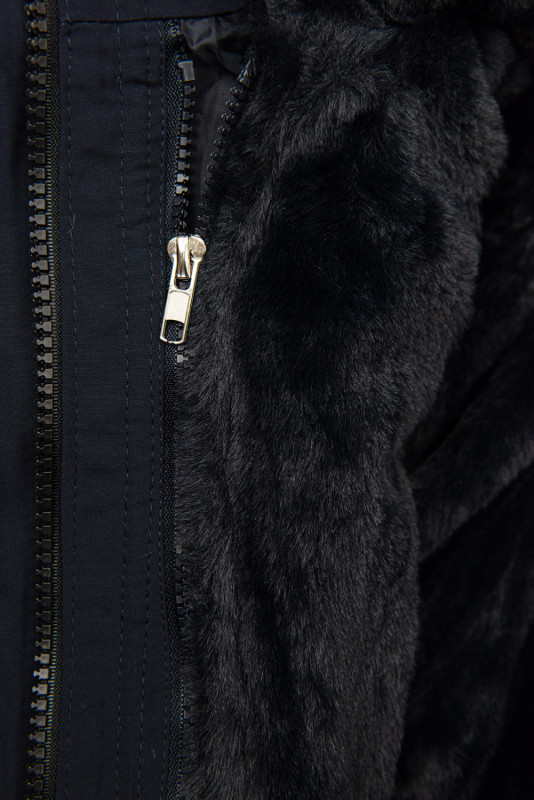 Tmavě modrá zimní parka s odnímatelnou podšívkou