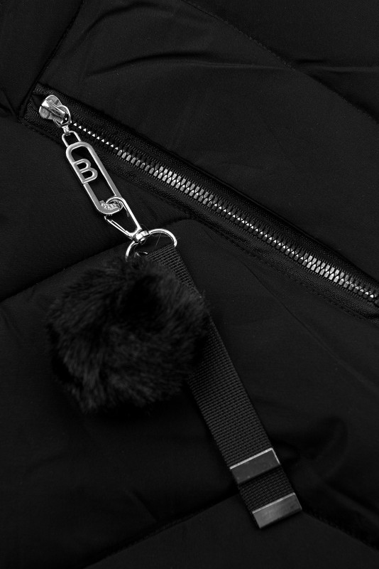 Černá zimní bunda s kapucí FROST
