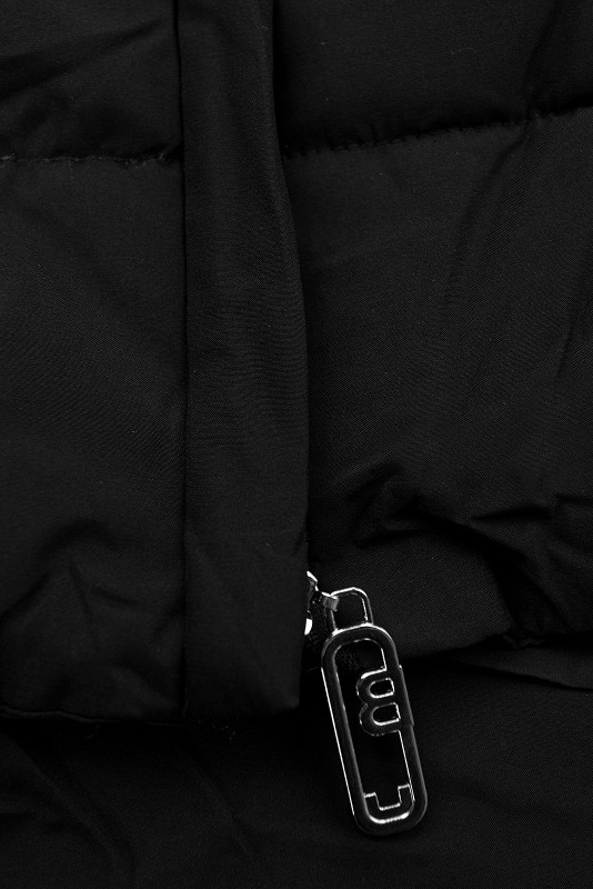 Černá zimní bunda s kapucí FROST