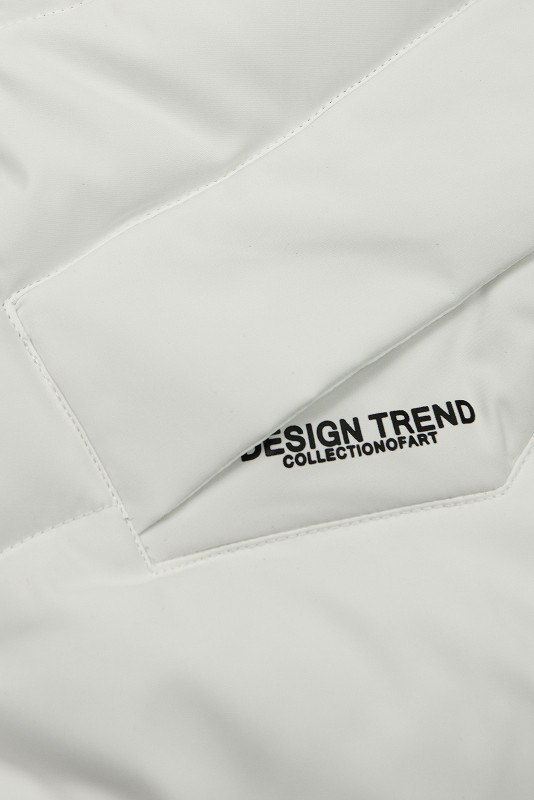 Bílá zimní bunda s kapucí FROST