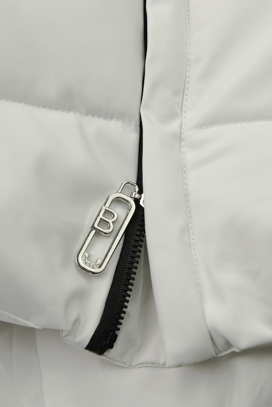 Bílá zimní bunda s kapucí FROST