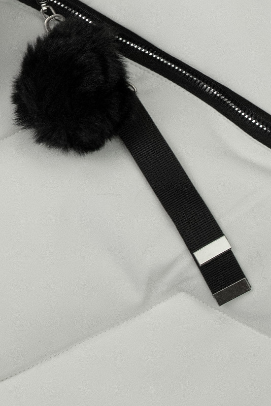 Bílá zimní bunda s kapucí FROST