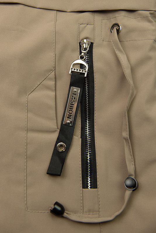 Zimní bunda/parka se stahováním v pase béžová