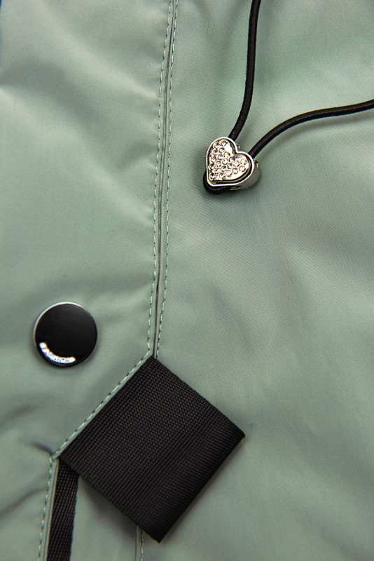 Nefritově zelený přechodný plášť/parka