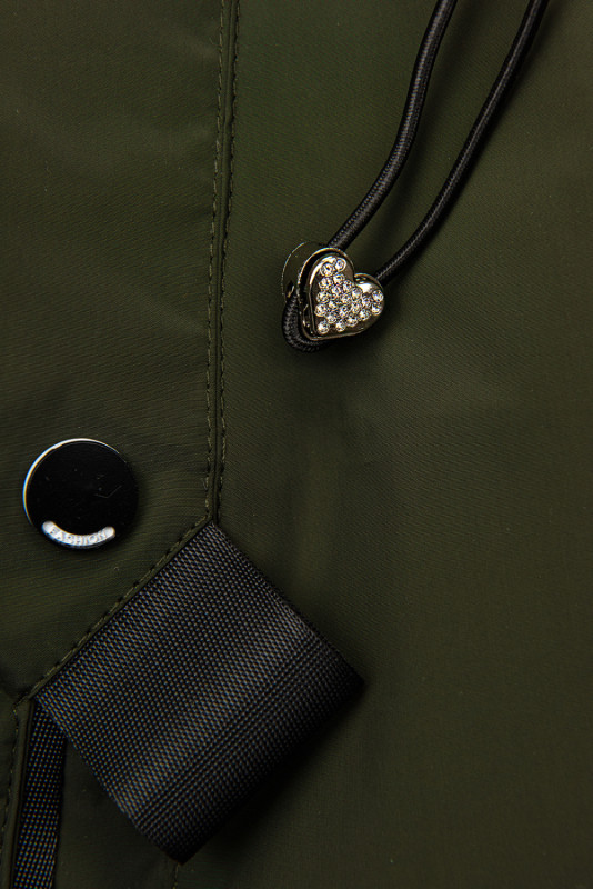 Khaki přechodný plášť/parka