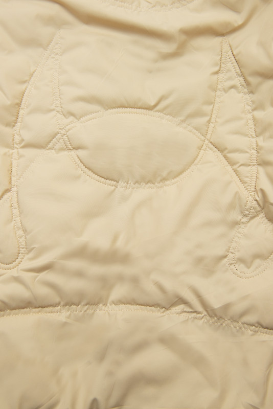 Přechodná béžová bunda s kapucí