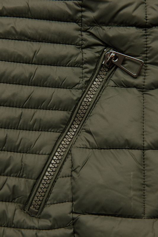 Olivově zelená bunda na přechodné období