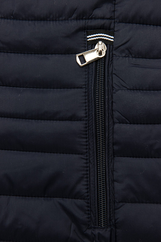 Tmavě modrá prošívaná bunda na přechodné období