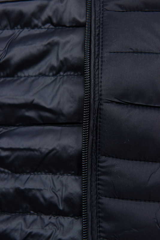 Tmavě modrá prošívaná bunda na přechodné období