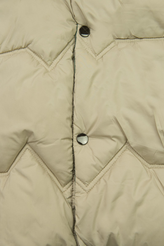 Oboustranný přechodný kabát béžová/zelená