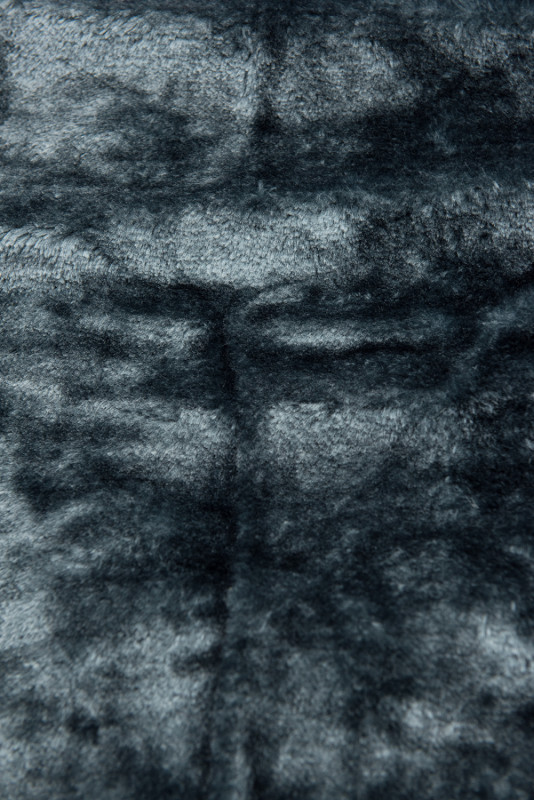 Královská modrá prošívaná bunda zateplená plyšem