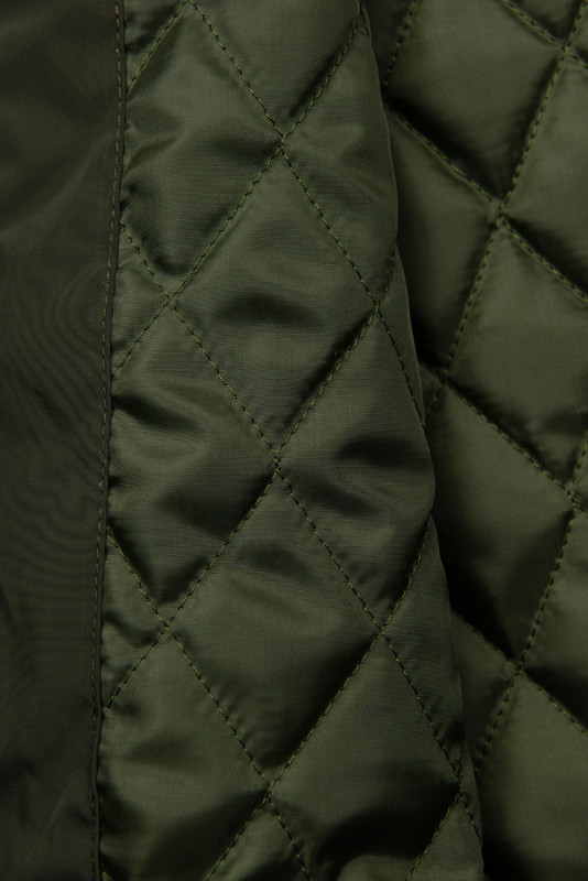 Khaki prodloužený plášť/parka