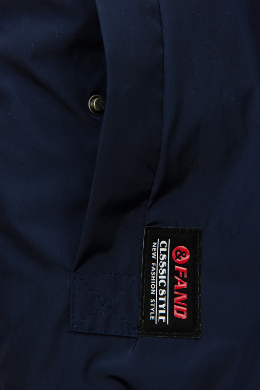 Tmavě modrý prodloužený plášť/parka