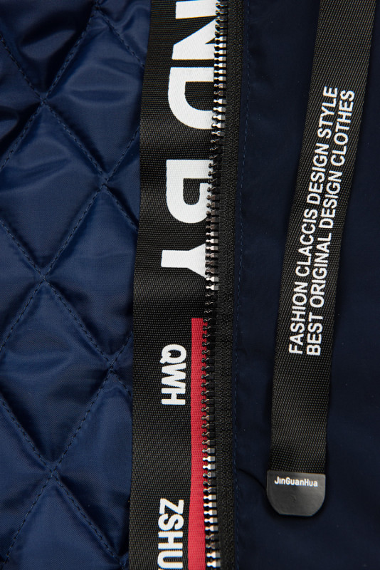 Tmavě modrý prodloužený plášť/parka