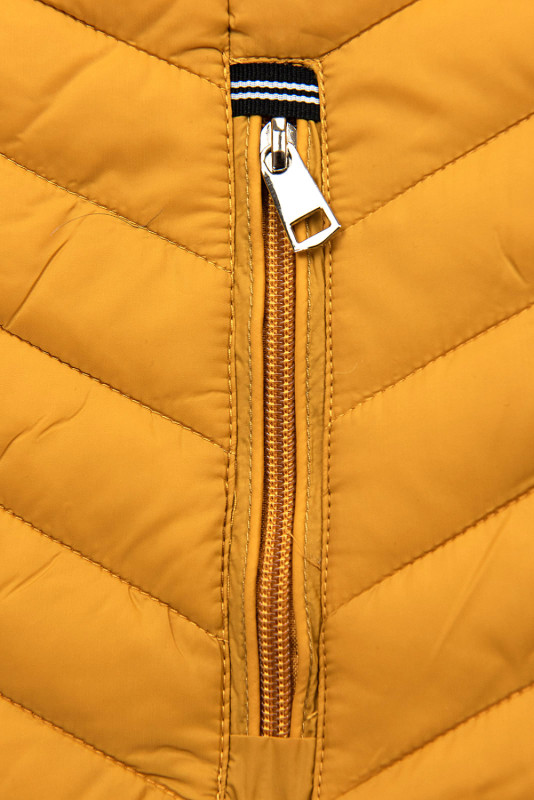 Lehká přechodná bunda hořčicově žlutá