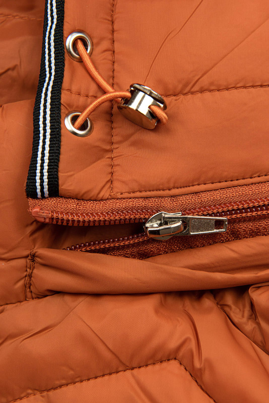 Lehká přechodná bunda skořicově hnědá