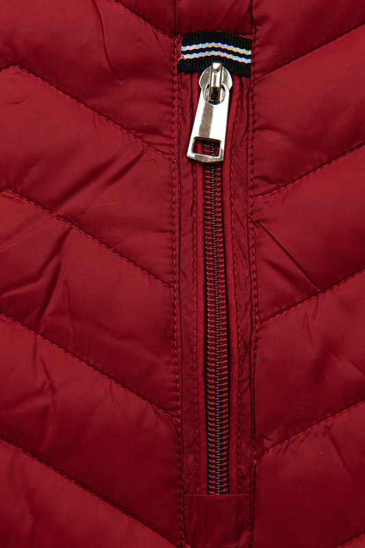 Lehká přechodná bunda vínově červená