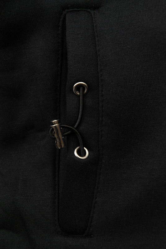 Černá dlouhá mikina v asymetrickém střihu