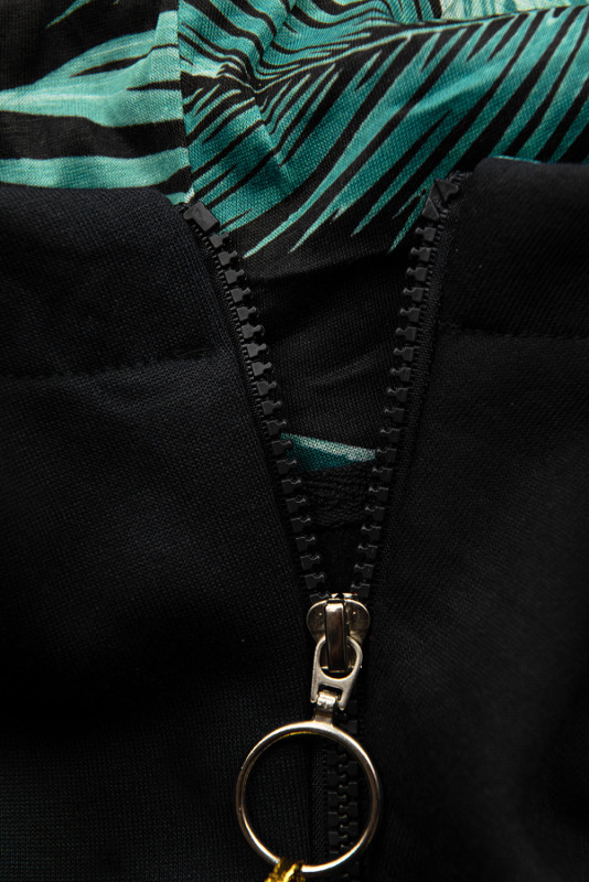 Černá dlouhá mikina v asymetrickém střihu