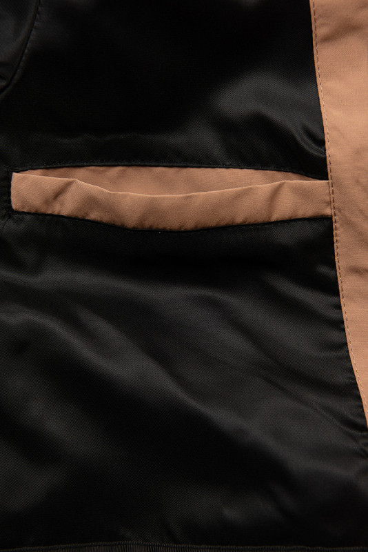 Lehká přechodná parka FASHION broskvově hnědá