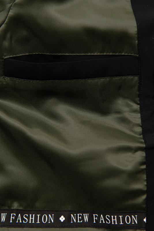 Lehká přechodná parka FASHION černá/khaki