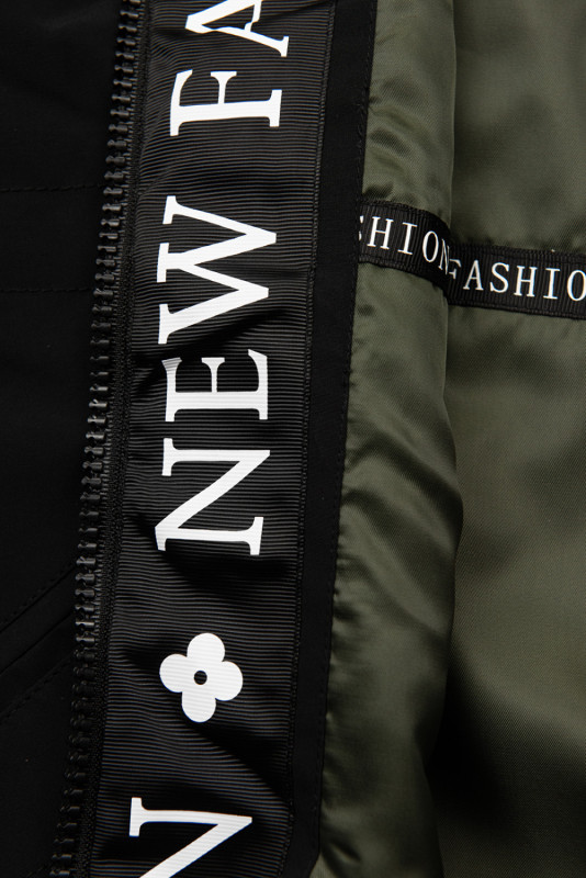 Lehká přechodná parka FASHION černá/khaki