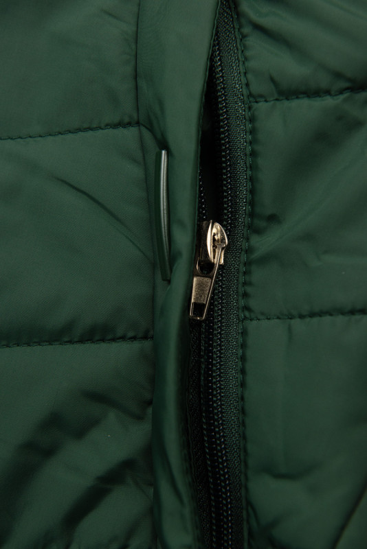 Přechodná bunda v prodlouženém střihu zelená