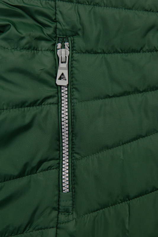 Prošívaná lehká bunda tmavě zelená