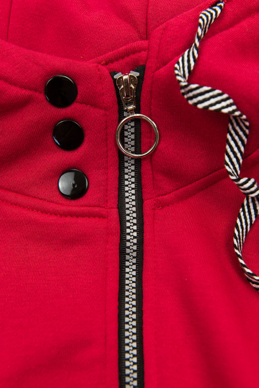 Červená mikina na zip