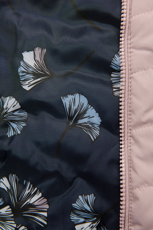 Růžová oboustranná přechodná bunda