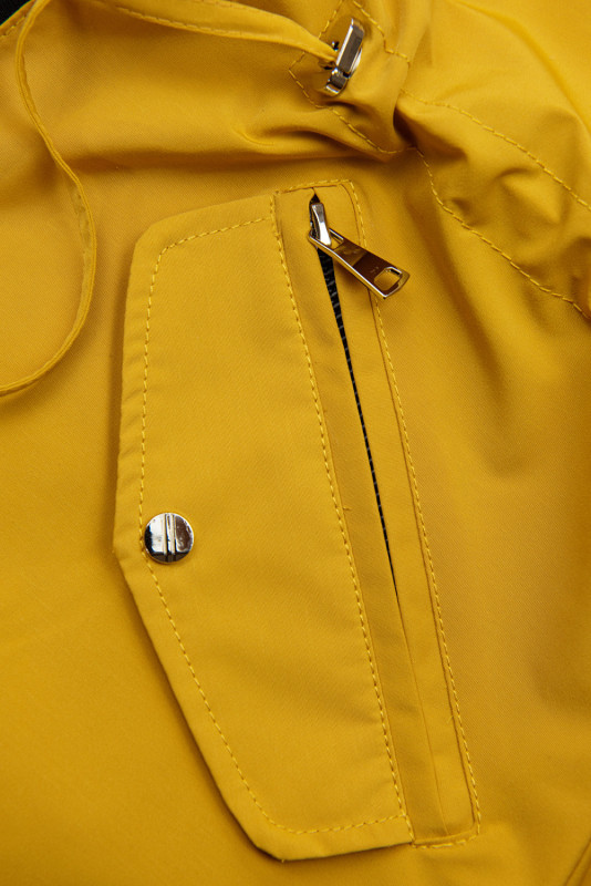 Přechodná oboustranná parka s kapucí žlutá/černá