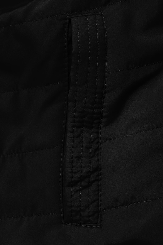 Přechodná oboustranná parka s kapucí hnědočervená/černá