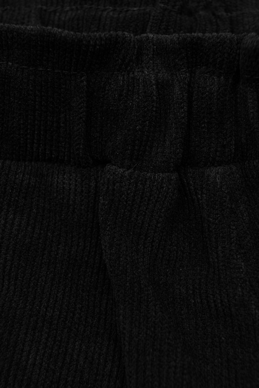 Černé ležérní kalhoty s gumou v pase