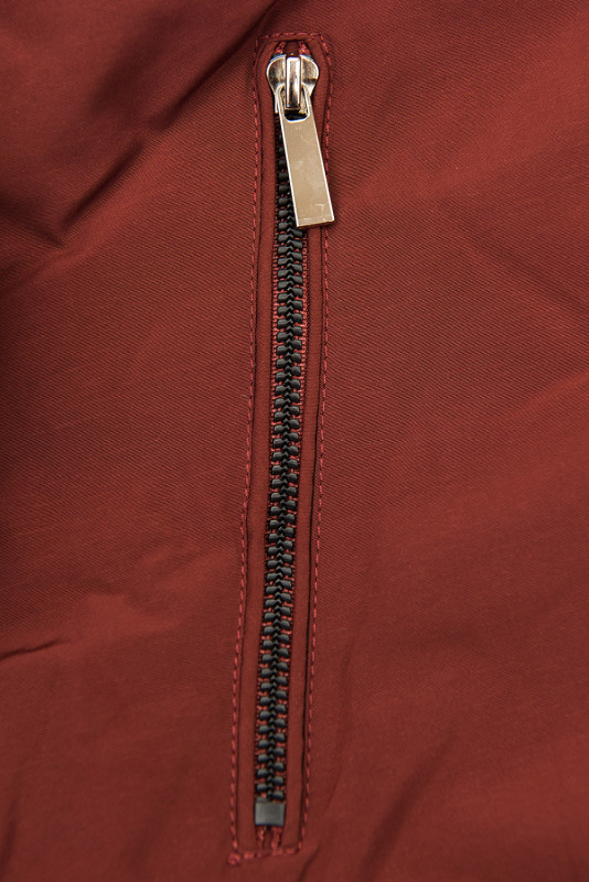 Skořicově hnědá oboustranná parka na zimu