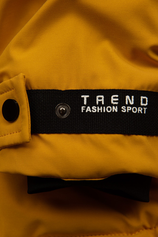 Hořčicově žlutá  zateplená dětská zimní bunda