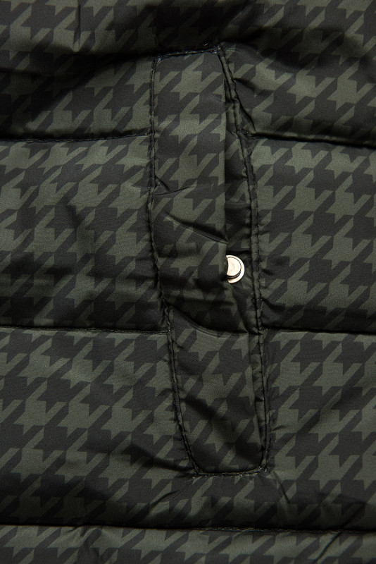 Khaki oboustranná parka na zimu