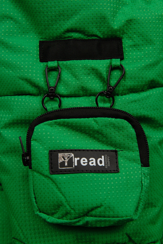 Zelená dětská bunda se stahováním v pase