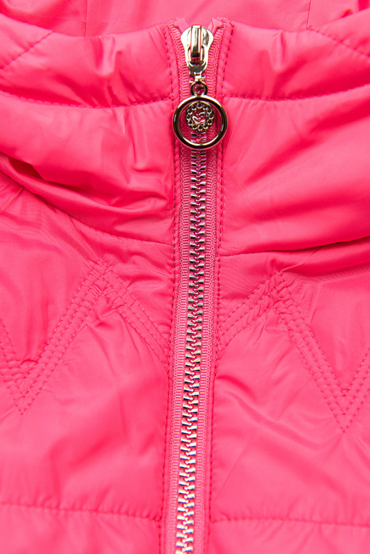 Růžová vesta s výplní