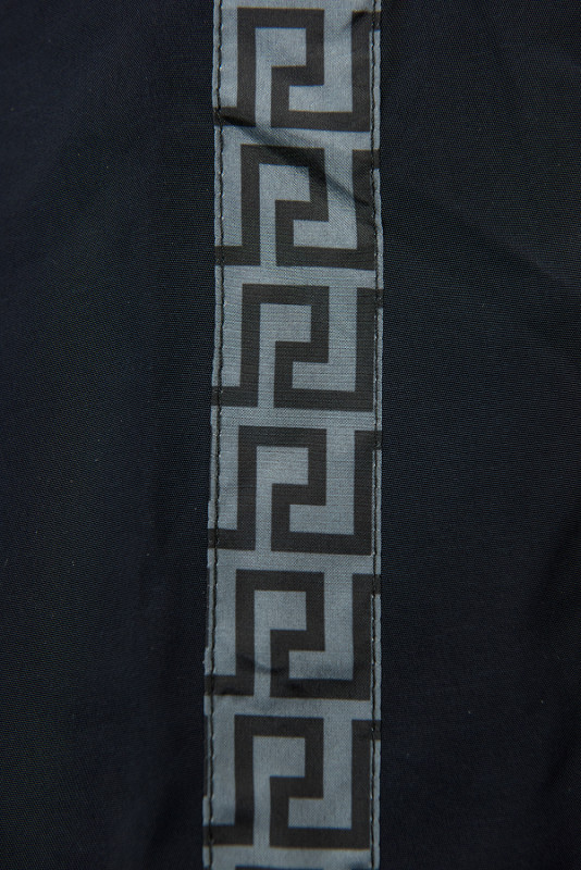 Tmavě modrá/šedá prošívaná oboustranná bunda