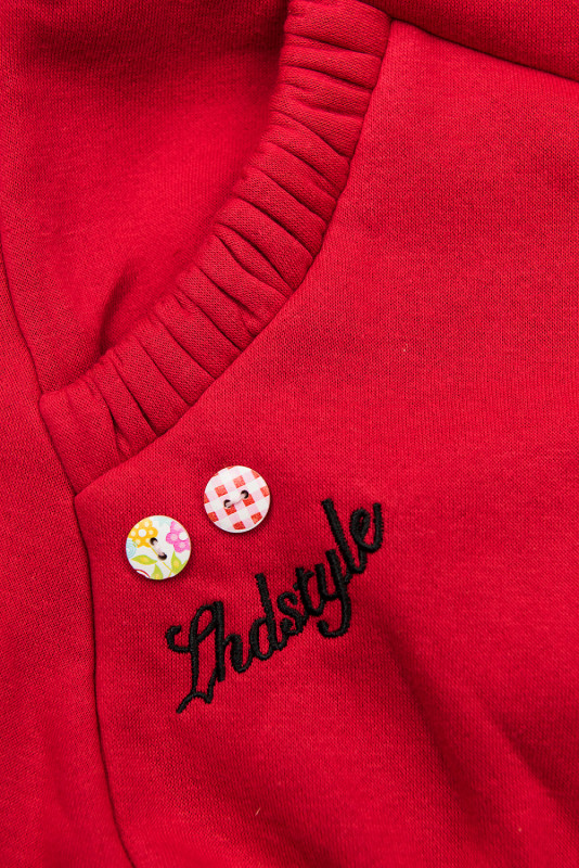 Červená prodloužená mikina od LHD