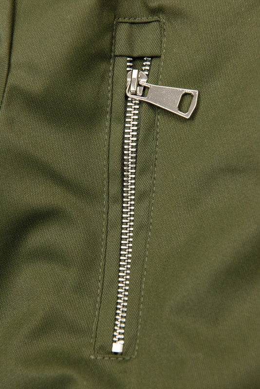 Khaki parka s vyjímatelným plyšovým futrem